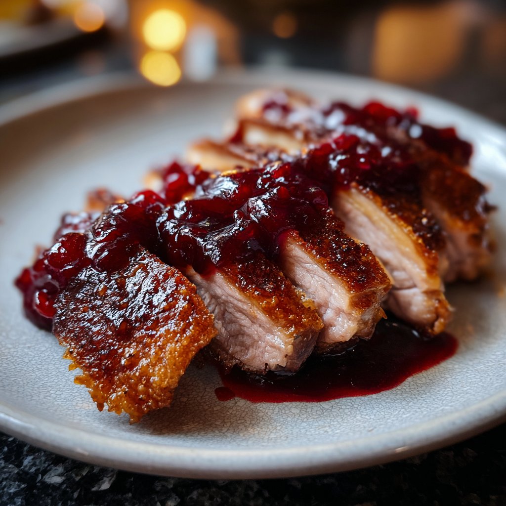 Entenbrust mit Kirschsauce