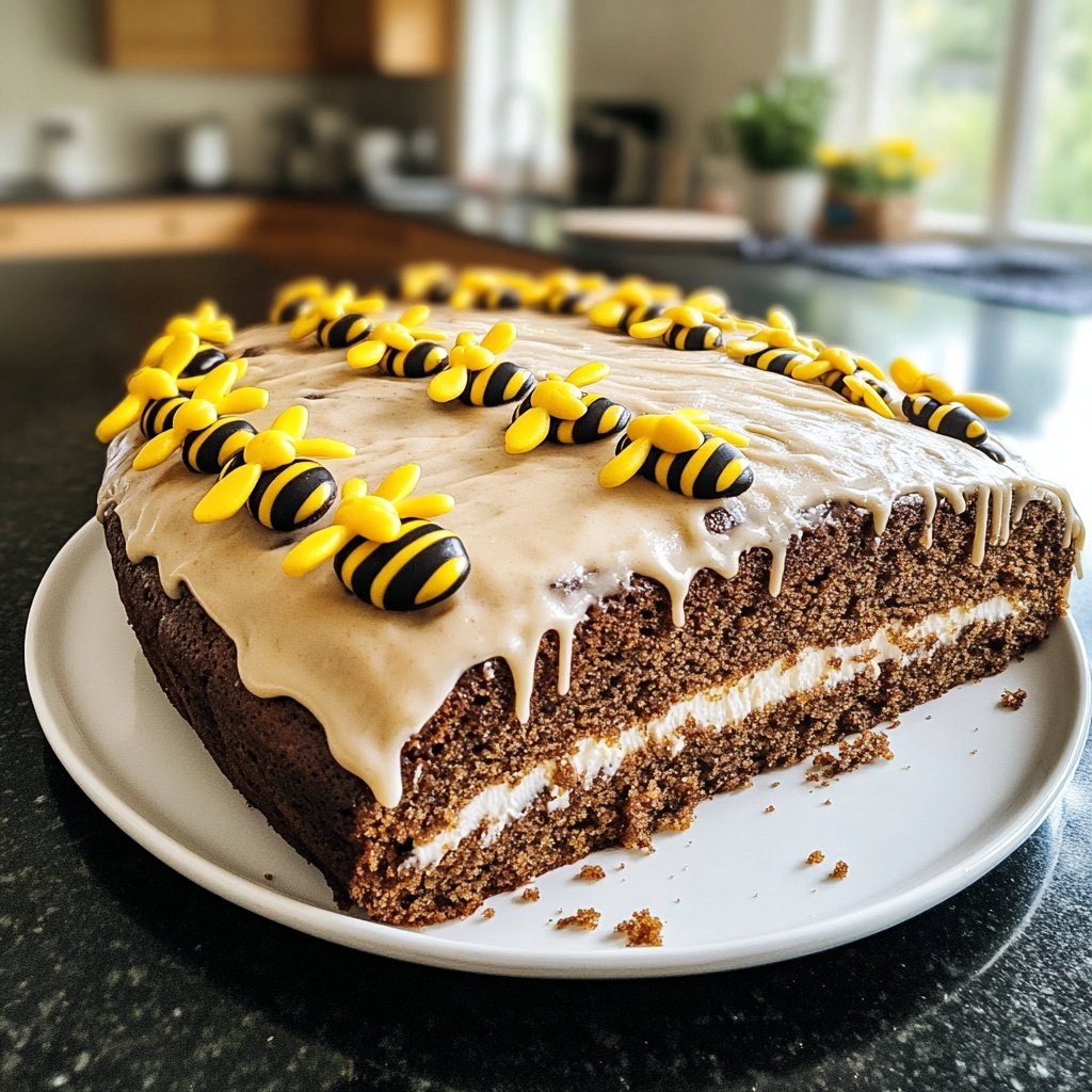Bienenstock-Motivtorte mit Fondant-Bienen