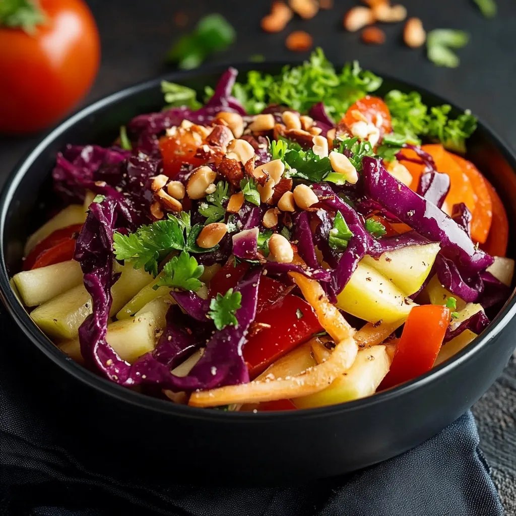 Rotkohl-Apfel-Karotten-Salat