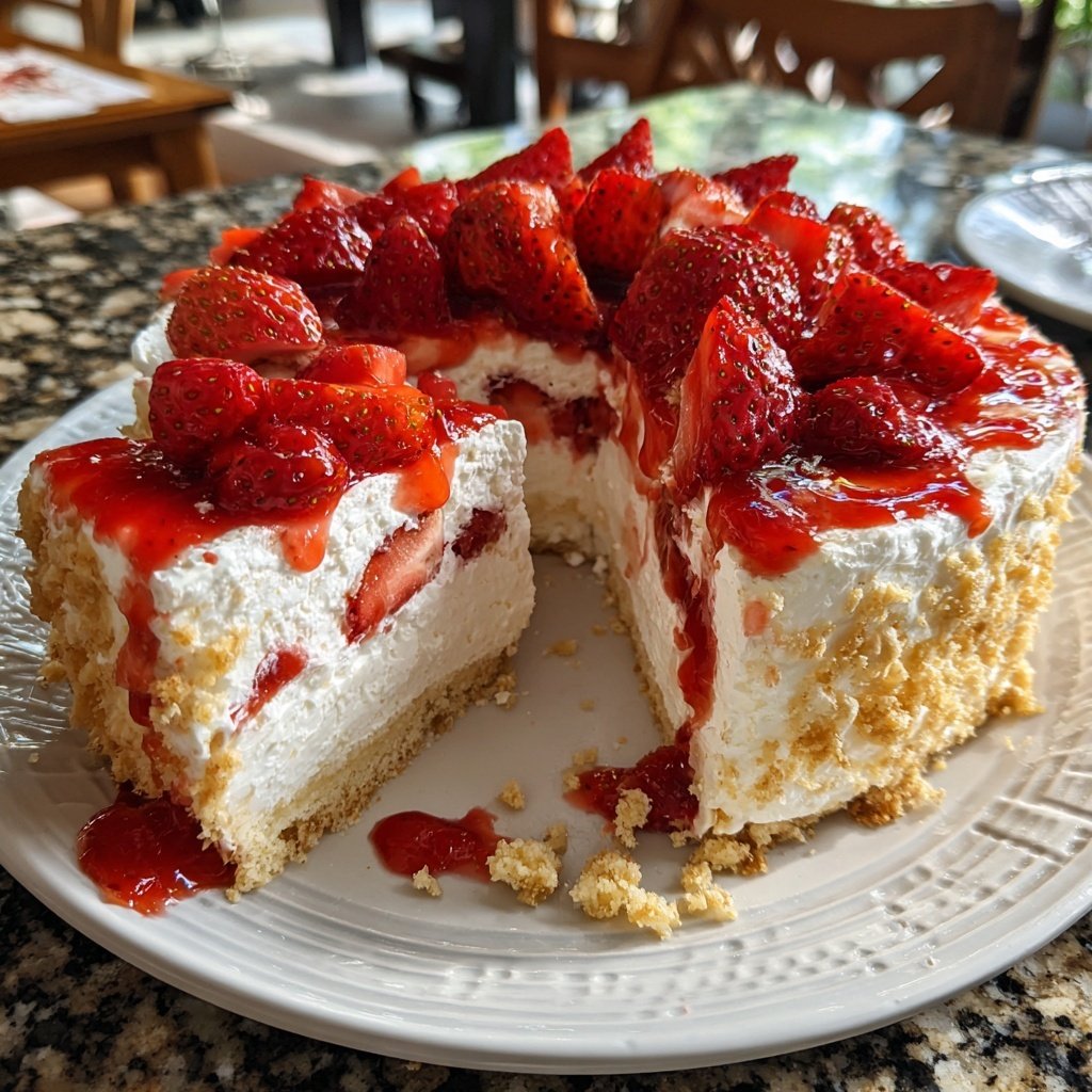 Erdbeer Sahne Torte Leicht