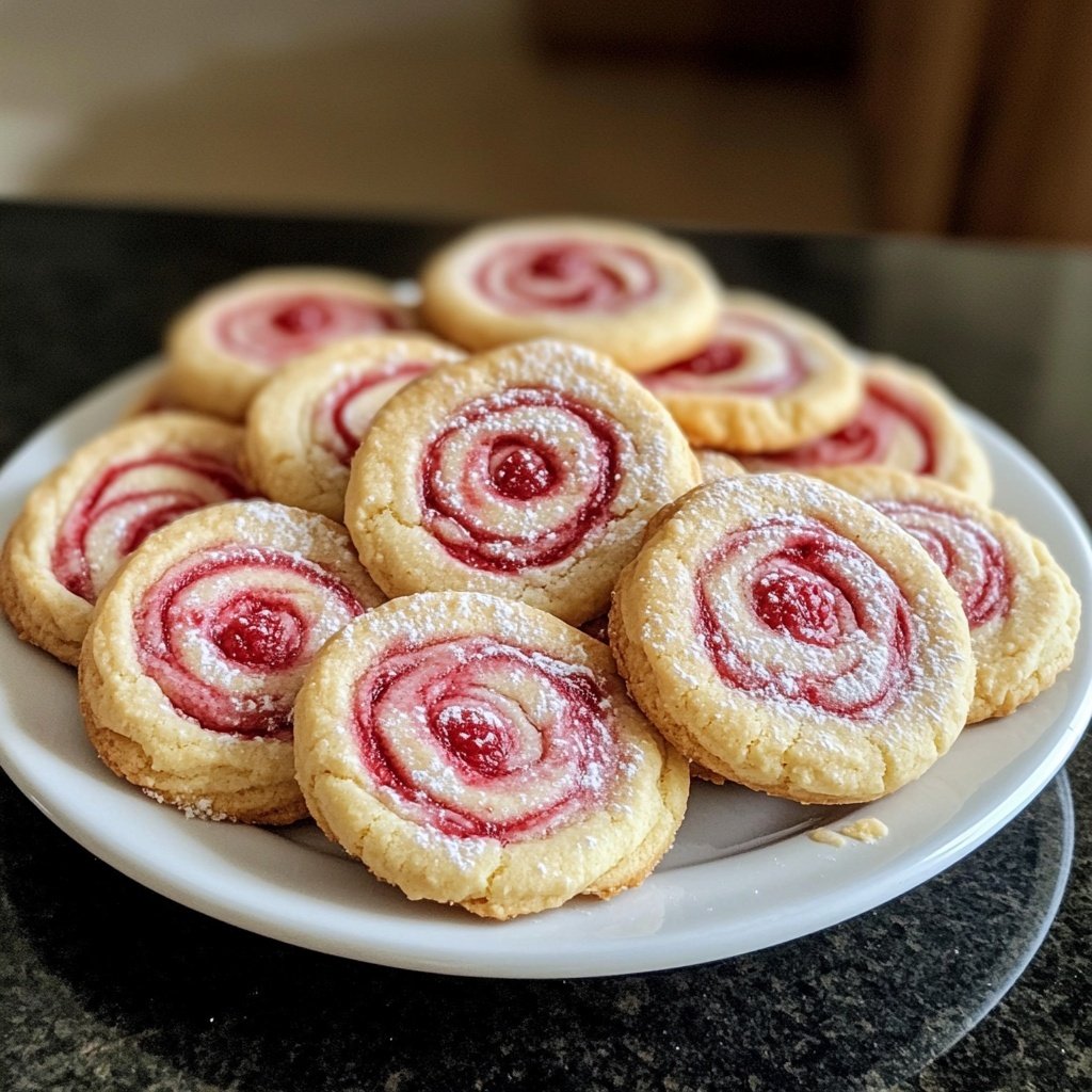 Himbeer-Swirl-Butterkekse – Süßes & Elegantes Gebäck