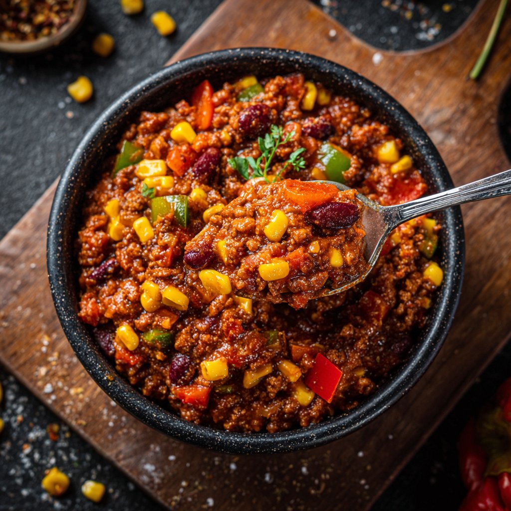 Chili sin Carne mit Mais
